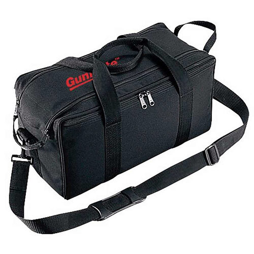 Uncle Mike's GunMate Range Bag made of Nylon with Black Finish, Rollup Flap with Zippers