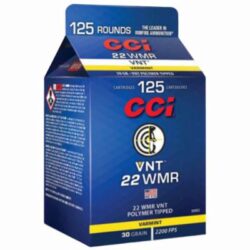 125 Rounds CCI Varmint 22WMR 30 Grain VTN