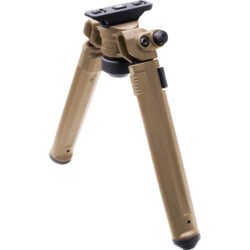 Magpul MAG933-FDE Bipod  Made of Aluminum with Flat Dark Earth Finish, M-LOK Attachment, 6.30-10.30 Vertical Adjustment & Rubber Feet for AR-Platform