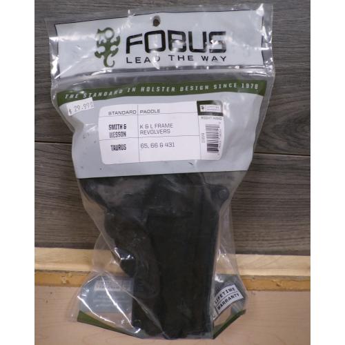 FOBUS STANDARD  PADDLE HOLSTER S&W K & L FRAME REVOLVERS. TAURUS 65,66 & 431