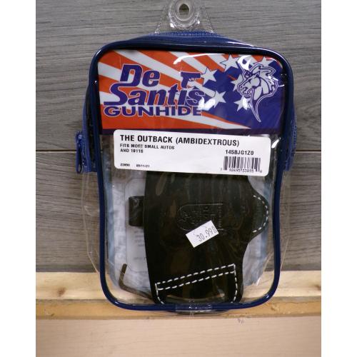 DE SANTIS GUNHIDE THE OUTBACK AMBI HOLSTER FITS MOST SMALL AUTOS