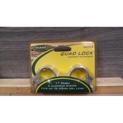 WEAVER QUAD LOCK 1" HIGH 4 ALUMINUM STRAPS