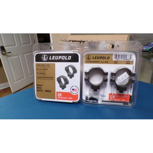 LEUPOLD - 30MM HIGH MATTE 49933 QUICK RELEASE RINGS