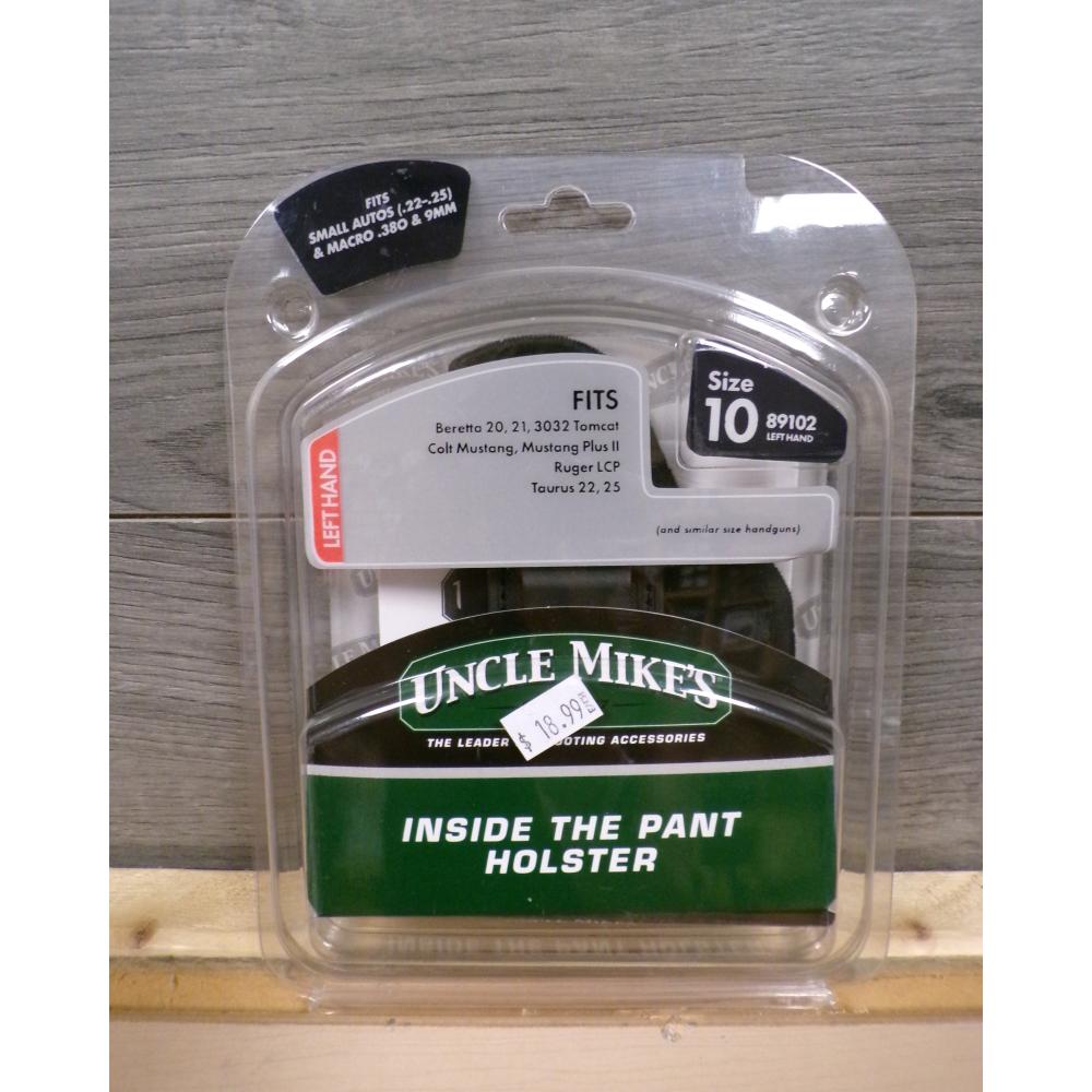 UNCLE MIKES INSIDE THE PANT HOLSTER 89102 SIZE 10 LEFT HANDED