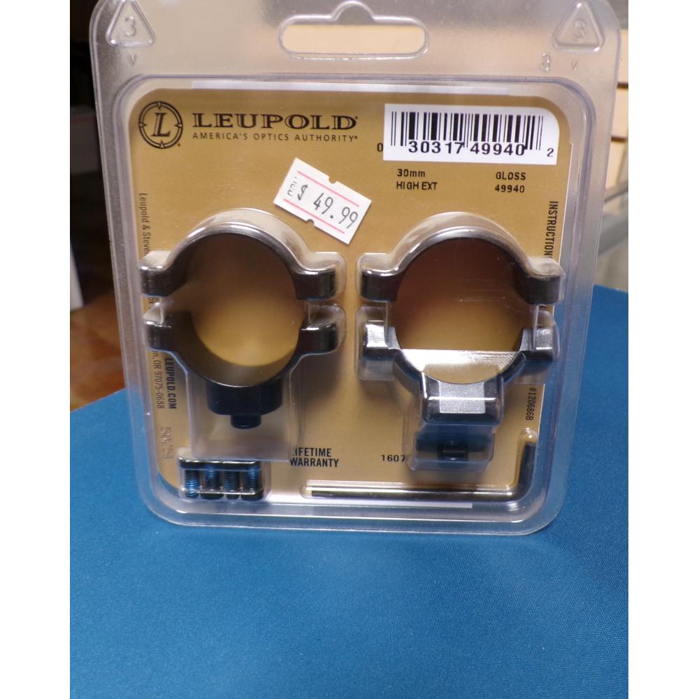 LEUPOLD - 30MM HIGH EXT GLOSS 49940 QUICK RELEASE RINGS