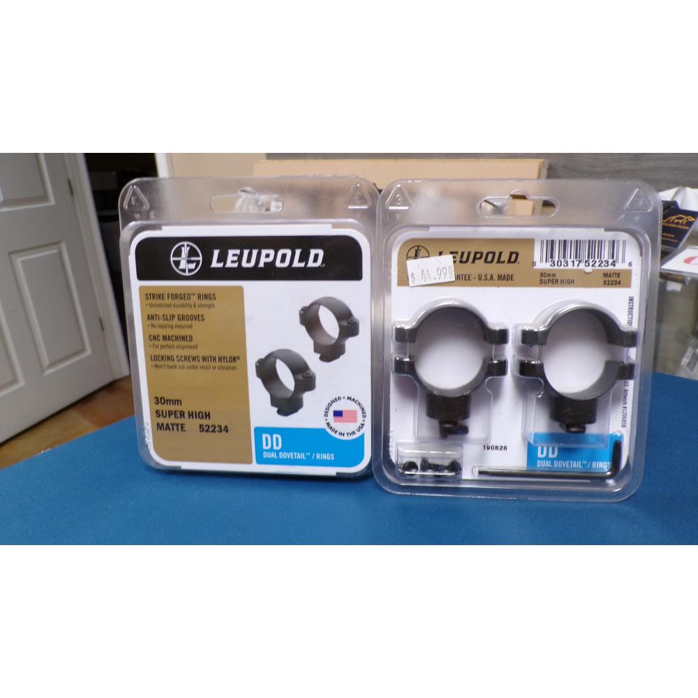 LEUPOLD - 30MM SUPER HIGH MATTE 52234 DUAL DOVETAIL RINGS
