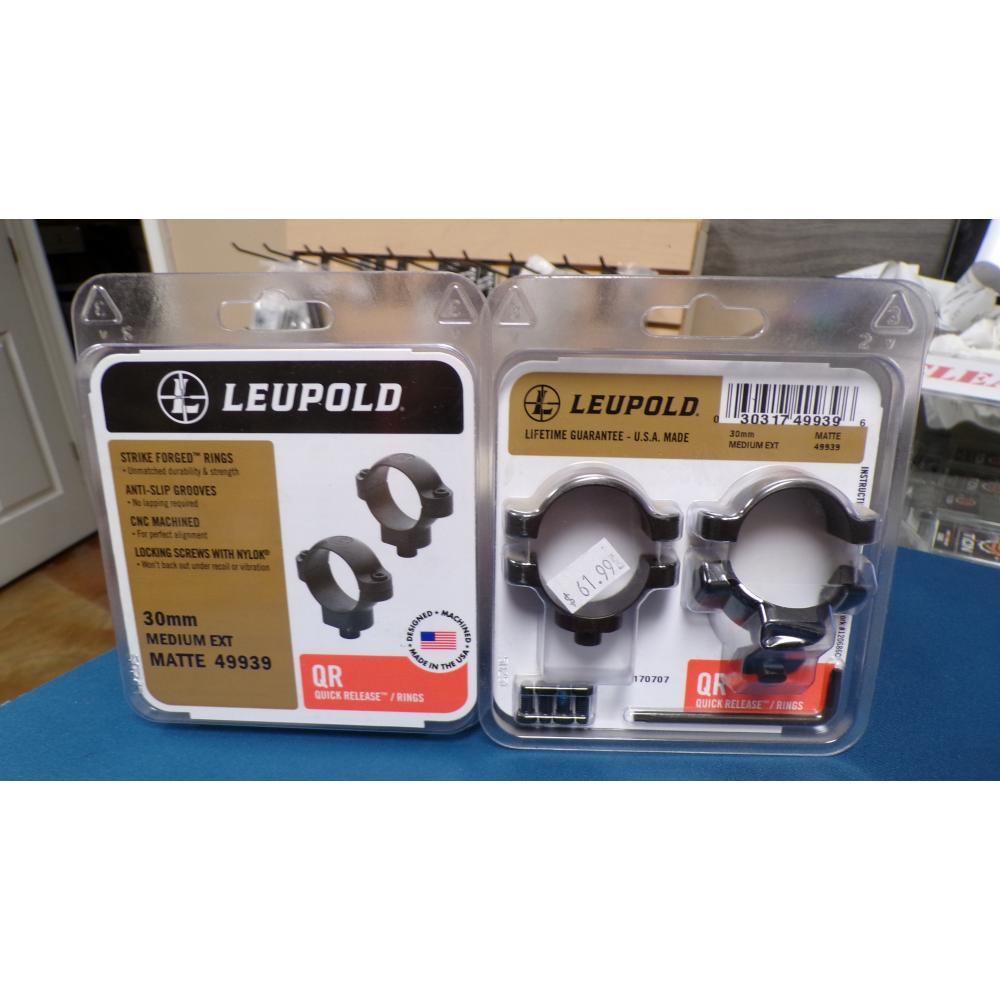 LEUPOLD - 30MM MEDIUM EXT MATTE 49939 QUICK RELEASE RINGS
