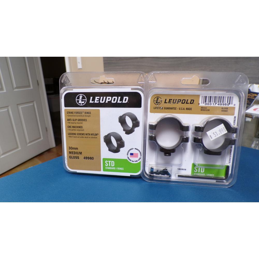 LEUPOLD - 30MM MEDIUM GLOSS 49960 STANDARD RINGS