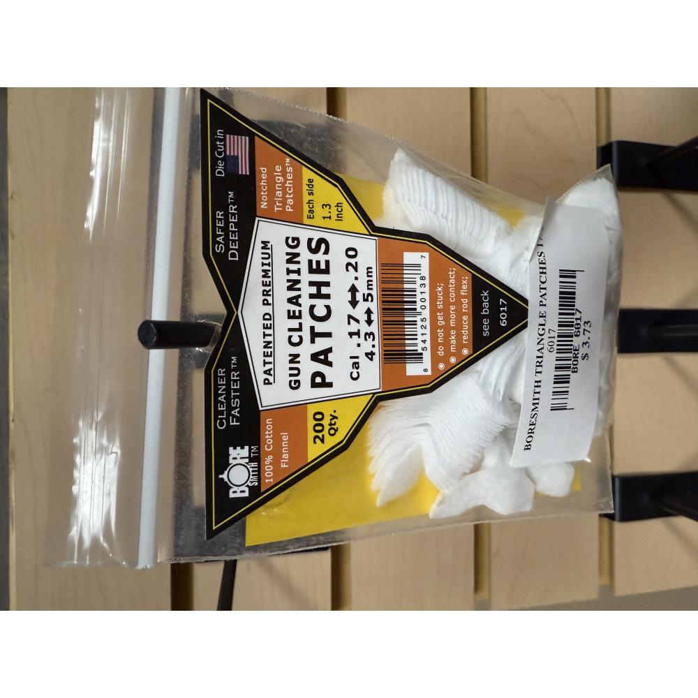 BORESMITH TRIANGLE PATCHES 17-20, 4-5MM