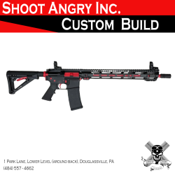 Shoot Angry Inc. Custom AR-15 5.56 NATO Black with Red Accent