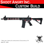 Shoot Angry Inc. Custom AR-15 5.56 NATO Black with Red Accent