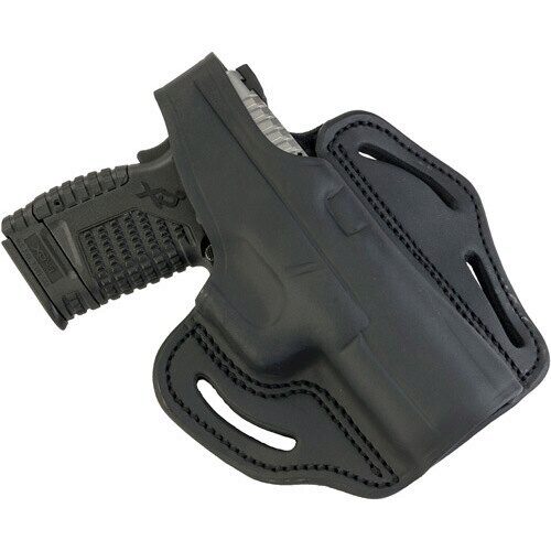 1791 Gunleather BHX3SBLR BHX  OWB Size 03 Stealth Black Leather Belt Slide Compatible w/Glock/S&W M&P Shield Right Hand