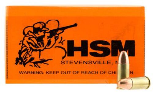 HSM 9MM4R Training  9mm Luger 124 gr Full Metal Jacket (FMJ) 50 Per Box/ 20 Cs