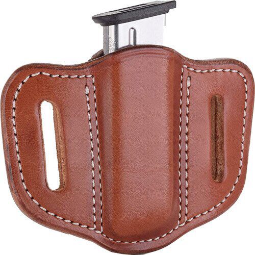 1791 Gunleather MAG11CBRA MAG1.1 Single Mag Holster Classic Brown Leather Belt Slide Compatible w/ Single Stack Ambidextrous