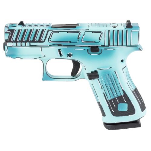 GLOCK 43X COMP 9MM 10RD ANIME CER BLUE