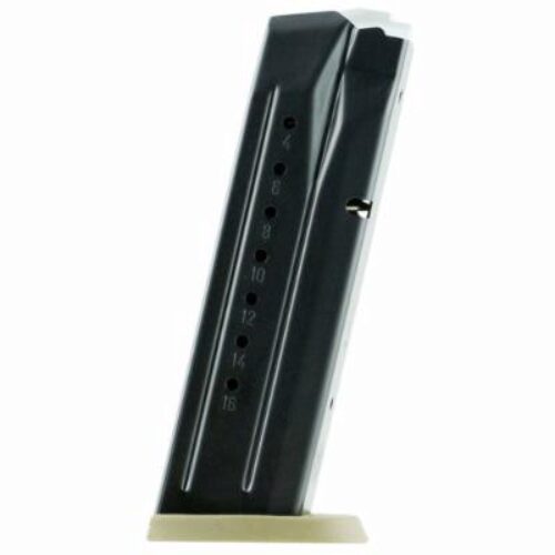 Smith & Wesson 3007345 M&P  17rd Magazine Fits S&W M&P 9mm Luger Blued, Brown Floor Plate