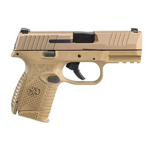FN 66100818 509 Compact 9mm Luger 3.70 Barrel 12+1 Or 15+1, Flat Dark Earth Polymer Frame With Mounting Rail, Flat Dark Earth Stainless Steel Slide,  No Manual Safety