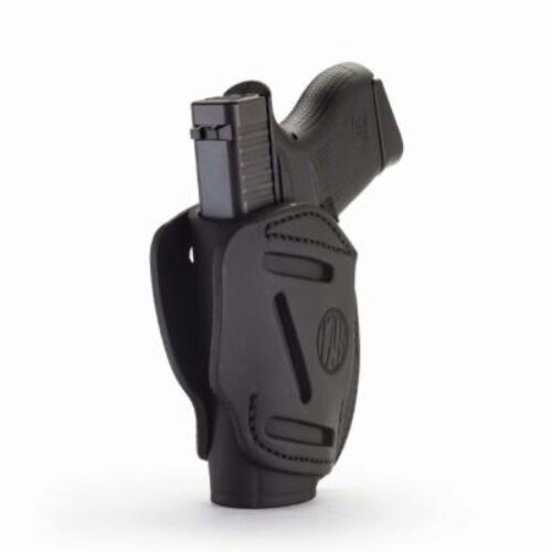 1791 Gunleather 3WH2SBLA 3-Way  IWB/OWB Size 02 Stealth Black Leather Belt Loop Compatible w/ Ruger LCP Compatible w/ Glock 42 Compatible w/ S&W Bodyguard Ambidextrous Hand