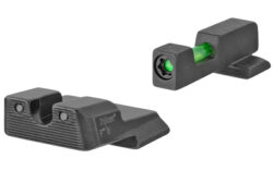 Trijicon 601110 DI Night Sight Set- Smith & Wesson M&P SHIELD  Black | Green Tritium/Fiber Optic Front Sight Black Outline Front Sight Green Tritium Black Outline Rear Sight