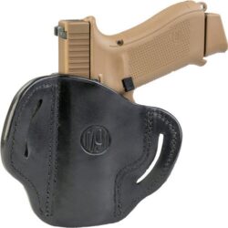 1791 Gunleather BH21BLBR BH2.1  OWB Size 2.1 Black/Brown Leather Belt Slide Compatible w/Glock 17/S&W M&P Shield/Springfield XD Right Hand