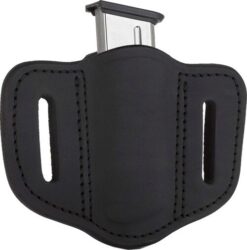 1791 Gunleather MAG11SBLA MAG1.1 Single Mag Holster Stealth Black Leather Belt Slide Compatible w/ Single Stack Ambidextrous