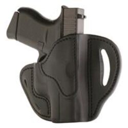 1791 Gunleather BHCSBLR BHC  OWB Size C Stealth Black Leather Belt Slide Compatible w/Glock 43/Sig P365/Walther PPK Right Hand