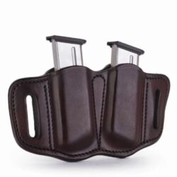 1791 Gunleather MAG21SBRA MAG2.1 Double Mag Holster Signature Brown Leather Belt Slide Belts 1.50 Wide Compatible w/ Single Stack Ambidextrous