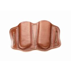1791 Gunleather MAG21CBRA MAG2.1 Double Mag Holster Classic Brown Leather Belt Slide Belts 1.50 Wide Compatible w/ Single Stack Ambidextrous