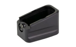 Warne MEG432BLK Magazine Extension  made of 6061-T6 Aluminum with Hardcoat Anodized Black Finish for Glock 43 Magazines (Adds 2rds)