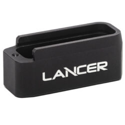 Lancer EXTBP06BLK L5AWM Magazine Base Pad Extended 6rd Compatible w/ Lancer L5 Advance Warfighter Magazine Black Aluminum