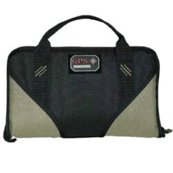 GPS Bags GPS1485PCMF Memory Foam  Large Size with Lockable Zippers, Mag Storage Pockets & Black Finish Holds 1 Handgun