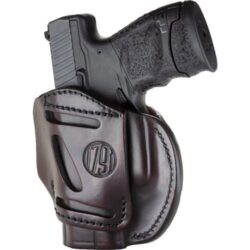 1791 Gunleather 3WH3SBRA 3-Way  IWB/OWB Size 03 Signature Brown Leather Belt Loop Compatible w/ Glock 26 Compatible w/ Ruger LC9 Compatible w/ S&W M&P Shield Ambidextrous Hand