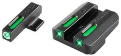 TruGlo TG13FN2A TFX  Black | Green Tritium & Fiber Optic White Outline Front Sight Green Tritium & Fiber Optic Rear Sight
