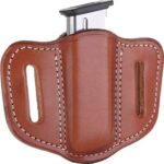 1791 Gunleather MAG11CBRA MAG1.1 Single Mag Holster Classic Brown Leather Belt Slide Compatible w/ Single Stack Ambidextrous