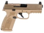 FN 66100742 509 Midsize MRD 9mm Luger 4 Barrel 10+1, Flat Dark Earth Polymer Frame With Mounting Rail, Optic Cut FDE Stainless Steel Slide, No Manual Safety, Optics Ready