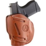 1791 Gunleather 3WH2CBRA 3-Way  IWB/OWB Size 02 Classic Brown Leather Belt Loop Compatible w/ Ruger LCP Compatible w/ Glock 42 Compatible w/ S&W Bodyguard Ambidextrous Hand