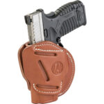 1791 Gunleather 3WH4CBRA 3-Way  IWB/OWB Size 04 Classic Brown Leather Belt Loop Fits Walther PPS Fits Taurus G2C Fits Springfield XD/XDS Ambidextrous Hand