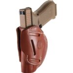 1791 Gunleather 3WH5CBRA 3-Way  IWB/OWB Size 05 Classic Brown Leather Belt Loop Compatible w/ Glock 17 Compatible w/ Springfield XD Compatible w/ S&W M&P Compatible w/ HK VP9 Ambidextrous Hand