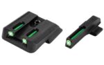 TruGlo TG131MPT TFO  Black | Green Tritium & Fiber Optic Front Sight Green Tritium & Fiber Optic Rear Sight