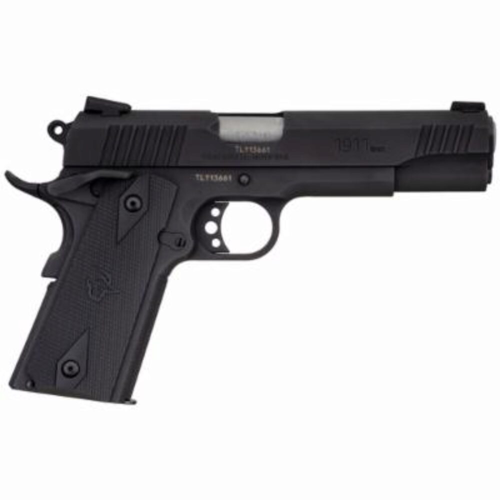 Taurus 1-191101-9MM 1911  9mm Luger Caliber with 5 Barrel, 9+1 Capacity, Matte Black Finish Beavertail Frame, Serrated Matte Black Steel Slide & Checkered Polymer Grip Includes Magazine