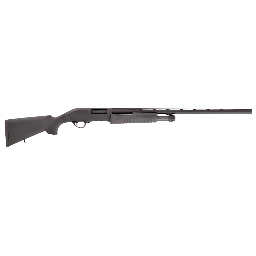 Escort HEFH12280501 Field Hunter Full Size 12 Gauge Pump 3" 4+1 28" Black Vent Rib Barrel, Black Anodized Aluminum Grooved Receiver, Fixed Black Synthetic Stock, Right Hand