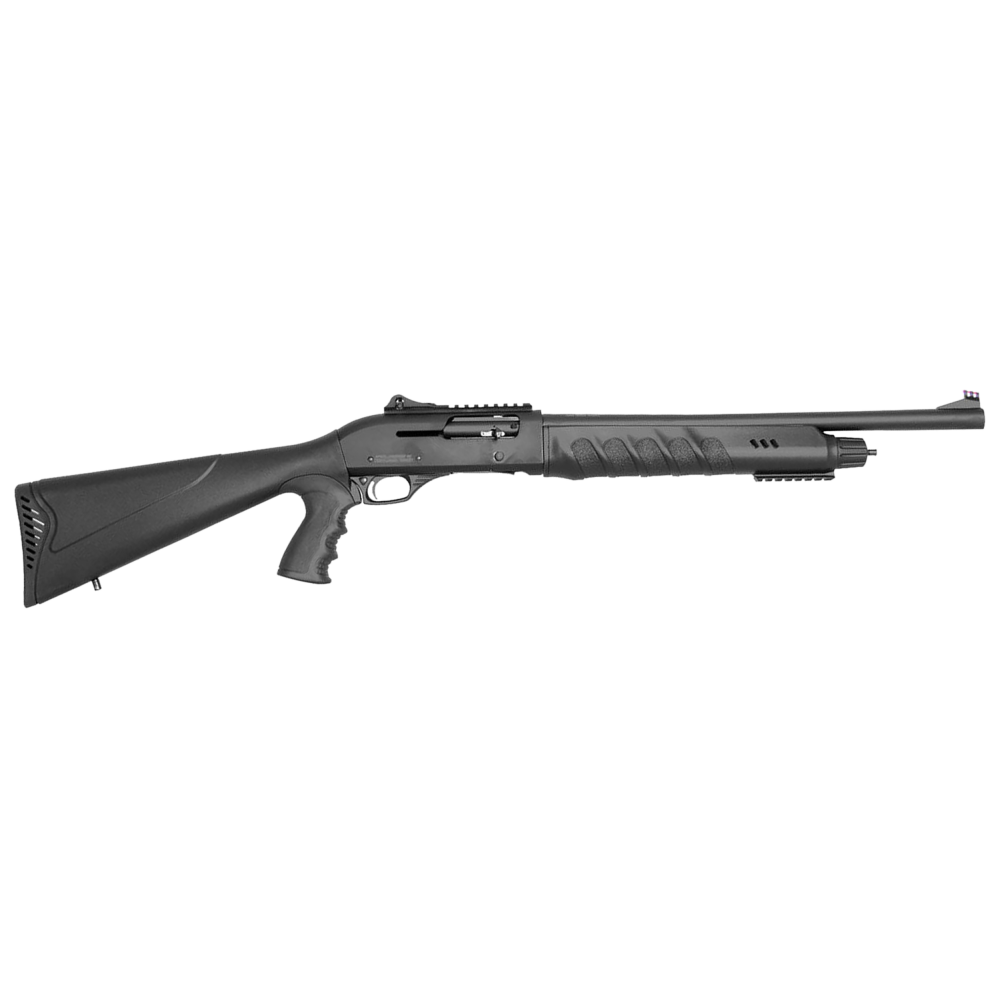 Rock Island X4 Tact LI-ON Full Size Frame 12 Gauge Semi-Auto 3" 4+1 18.50" Black Steel Barrel, Black Anodized Aluminum Receiver, Black Fixed w/Pistol Grip Synthetic Stock