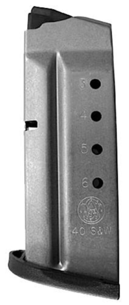 Smith & Wesson 199330000 M&P Shield  6rd 40 S&W Magazine Fits S&W M&P Shield Stainless Steel
