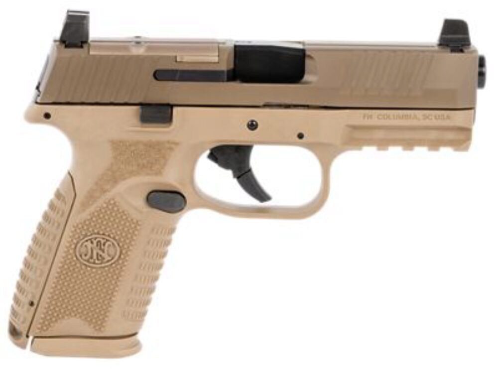 FN 66100742 509 Midsize MRD 9mm Luger 4 Barrel 10+1, Flat Dark Earth Polymer Frame With Mounting Rail, Optic Cut FDE Stainless Steel Slide, No Manual Safety, Optics Ready