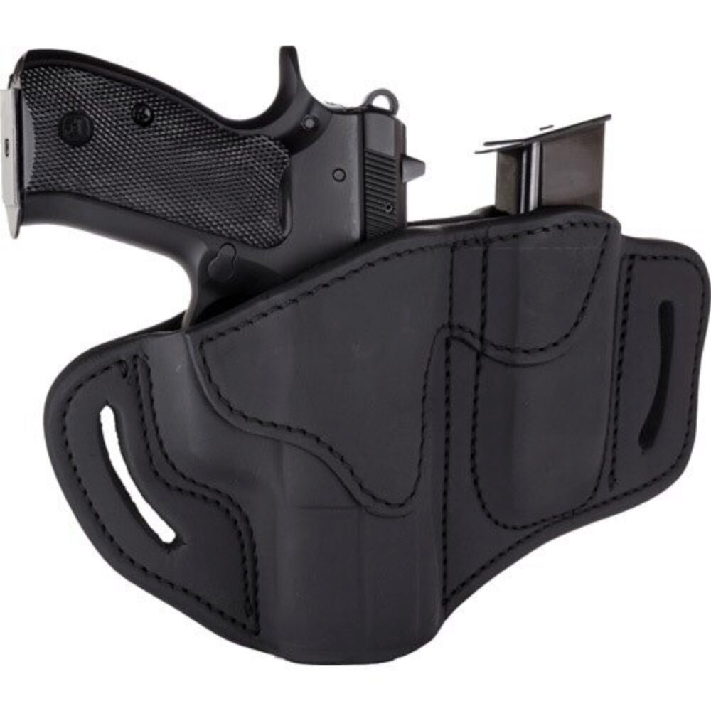 1791 Gunleather BH21M12SBLR BH2.1M1.2 Combo OWB 2.1 Stealth Black Leather Belt Slide Fits S&W M&P Shield/Springfield XD/Glock 17 1791 Gunleather BH21M12SBLR BH2.1M1.2 Combo OWB 2.1 Stealth Black Leather Belt Slide Fits S&W M&P Shield/Springfield XD/Glock 17