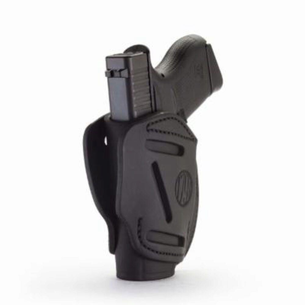 1791 Gunleather 3WH2SBLA 3-Way  IWB/OWB Size 02 Stealth Black Leather Belt Loop Compatible w/ Ruger LCP Compatible w/ Glock 42 Compatible w/ S&W Bodyguard Ambidextrous Hand