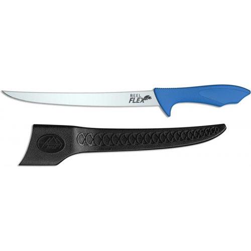 Reel-Flex Fillet Knife Jerry Hossom 9.5 Inch Blade Blue TPE Handle
