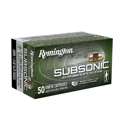 Remington Subsonic 22 LR Ammo 40 Gr Copper Plated Low Velocity