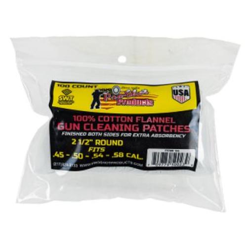 2 1/2" Round Patches - .45 Cal. to .58 Cal. - 100 Count