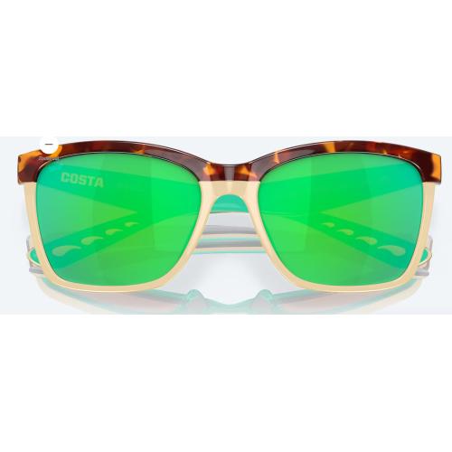 Anaa Retro Tort/Cream/Mint w/Green Mirror 580P Sunglasses Anaa Retro Tort/Cream/Mint w/Green Mirror 580P Sunglasses